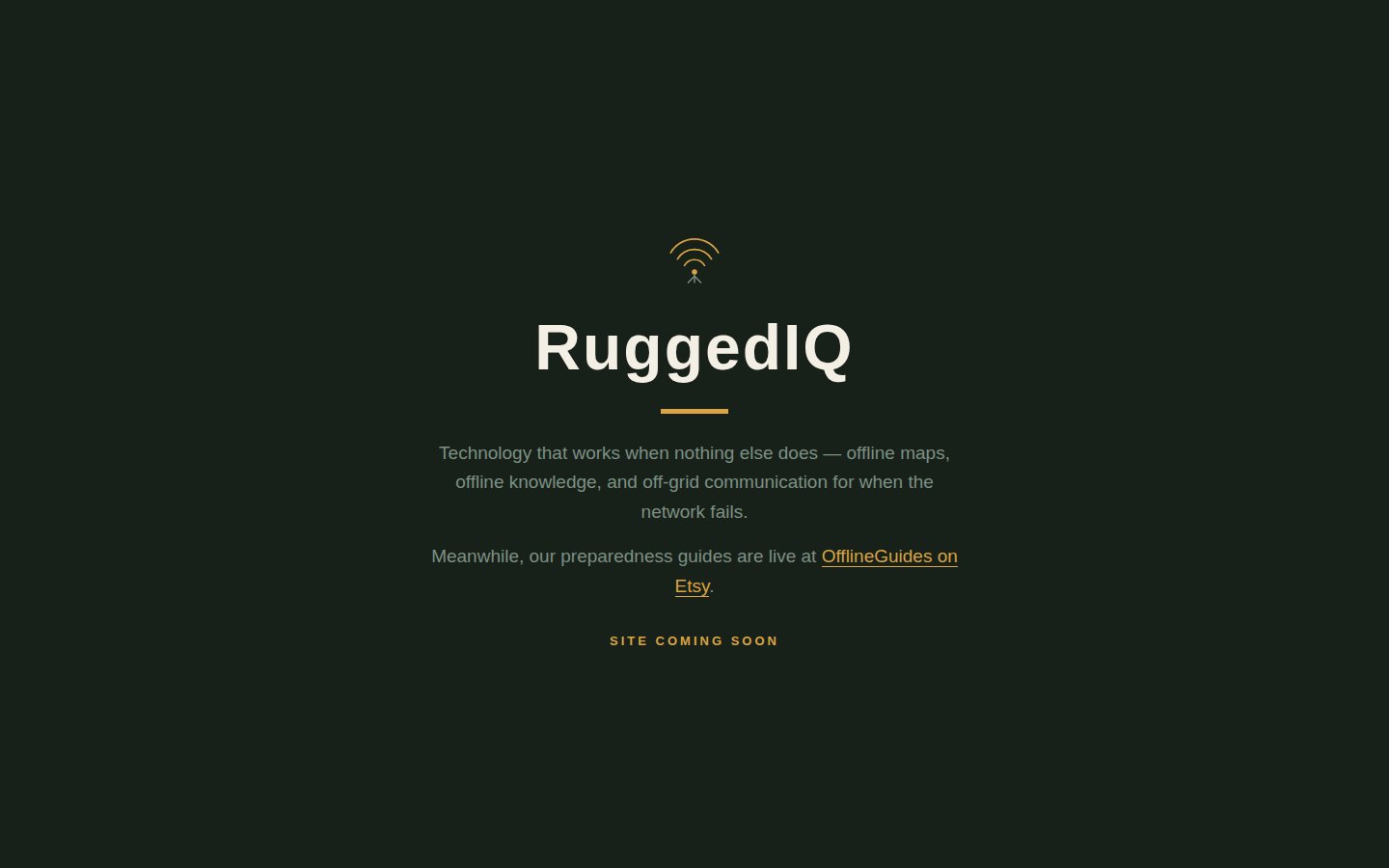 RuggedIQ — off-grid survival companion